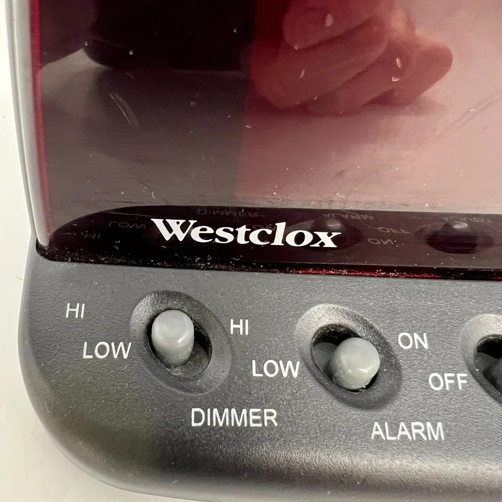 Westclox Large‎ Digital Display Alarm Clock Electric Model # 22717 Black Vintage